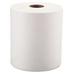 Windsoft&reg; Nonperforated Roll Towels, 1-Ply, White, 8" x 800ft, 6 Rolls/Carton # WIN12906