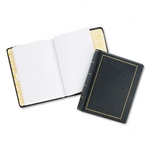 Wilson Jones Looseleaf Minute Book, Black Leather-Like 