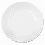 WNA Classicware Plates, Plastic, 10.25 in, Clear, 18/Bag, 8 Bag/Carton # WNACW10144