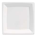 WNA Milan Plastic Dinnerware, Plate, 8.25" sq, Plastic, White, 12/Pack # WNAMS9WPK