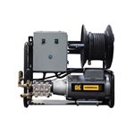 BE Pressure X-2775FW1GENHT wall-mount electric pressure washer, 3000 PSI cold water unit for commercial wash bays