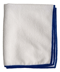 Premium white 16x16 inch 320 GSM microfiber cleaning cloths 12 pack for professional cleaning