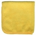 Yellow 12x12 inch 320 GSM premium microfiber cleaning cloths 12 pack for color-coded cleaning