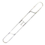 48 by 5 inch swivel-snap wire dust mop frame in powder-coated metal for commercial floor dusting.
