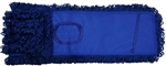 72-inch blue looped-end microfiber dust mop with pocket backing for commercial floors