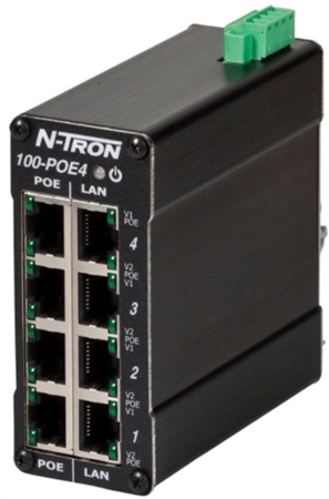 N-Tron 4 Port Industrial Midspan Power Injector - 100-POE4