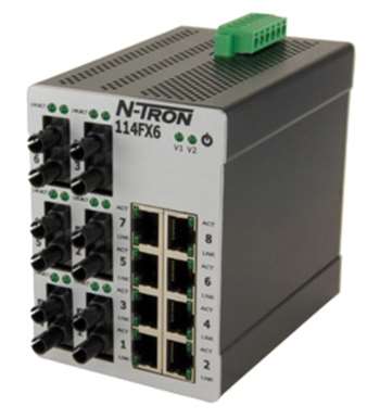 N-Tron 114FXE6 Industrial Ethernet Switch