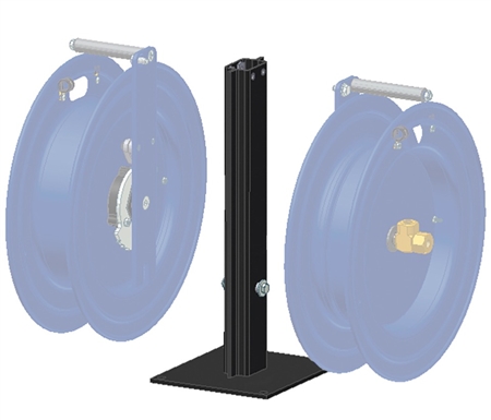 Coxreels 15370-1-15.5 Bottom Rewind 4 Way Roller Bracket, 15.5