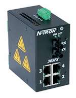 N-Tron 305FXE Ethernet Switch with Singlemode Cable