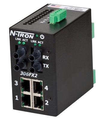 N-Tron Industrial Ethernet Switch - 306FXE2-SC-15