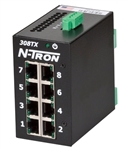 N-Tron 8 Port Industrial Network Switch w/ N-View OPC Server - 308TX-N