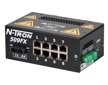 N-Tron Industrial Ethernet Switch w/ Advanced Firmware - 509FXE-A-SC-80