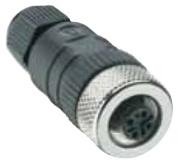 Lumberg Automation M12 Connector, 4 Pin, Female Straight, PG 9