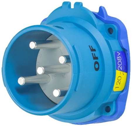 Meltric 63-68143 DSN60 60A, 600V Male Inlet