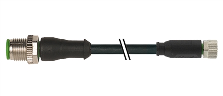 MURR Elektronik M12 to M8 Cordset Male/Female, 3 Pole, 10 M