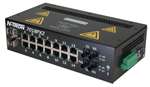 Red Lion N-Tron Singlemode, ST Style Managed Ethernet Switch, 40 KM, 18 Port