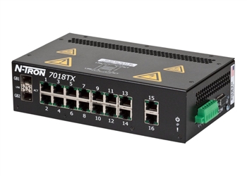 N-Tron 18 Port Gigabit Capable Industrial Ethernet Switch - 7018TX