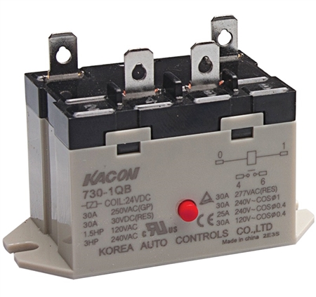 Kacon 730-1QB-220VAC Electro Mechanical Power Relay, Panel Mount