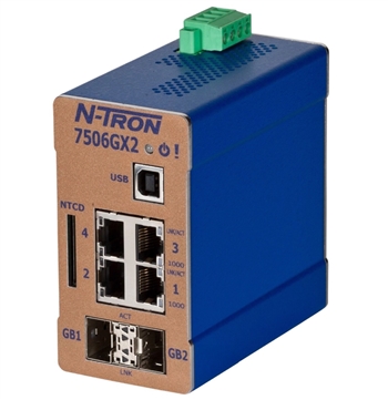 N-Tron 6 Port Industrial Ethernet Switch - 7506GX2