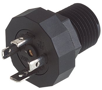 Form A Male, 3 Poles + Ground Threaded Connector