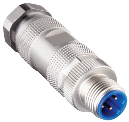 Lumberg Automation Ethernet M12 Connector, 4 Pin, Male Straight, PG 9