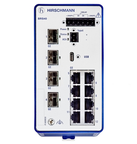 Hirschmann BRS40-8TX/4SFP Managed Ethernet Switch