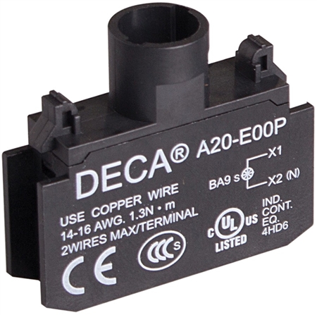 Deca Lamp Socket Adapter for A20 Series Push Buttons