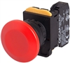 Deca A20B-M4E10R 22 mm Push Button, Mushroom Head, Red