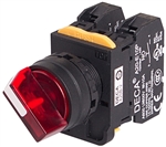 Deca A20F-2E10QHR 22 mm Selector Switch, 2 Position, Red