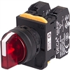 Deca A20F-31E02QHR 22 mm Selector Switch, 3 Position, Red