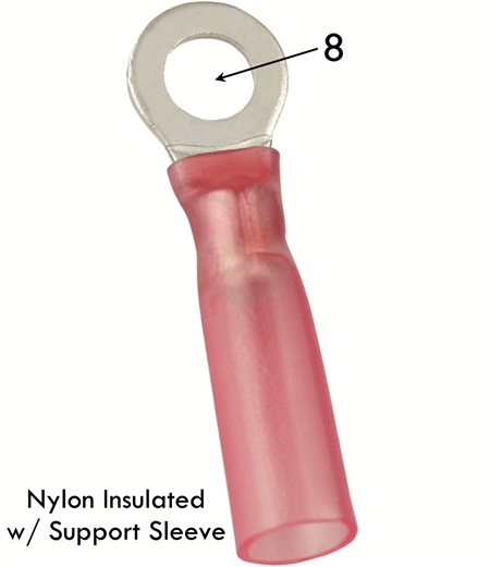 AFND4 Nylon Insulated 22-16 AWG Ring Terminal