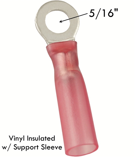 AFVD8 Vinyl Insulated 22-16 AWG Ring Terminal