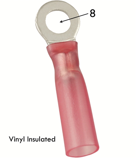 AFVL4R2 Vinyl Insulated 22-16 AWG Ring Terminal