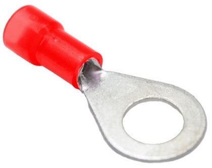 Mueller AI-50041N Nylon Insulated Ring Terminal, Stud Size 1/4", 22-18 AWG