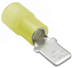 Mueller AI-50186N Yellow Nylon Insulated Male Quick Disconnect Terminal, 12-10 AWG, .25" X .032"
