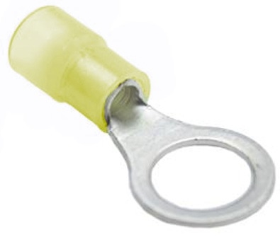 Mueller AI-50260N Nylon Insulated Ring Terminal, Stud Size 3/8", 12-10 AWG