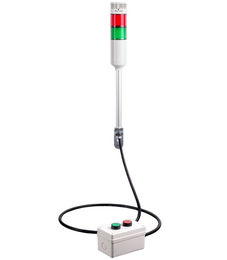 Menics ATEPR-10-RG-Z 2 Tier Tower Light, Red Green, w/ Adjustable Buzzer