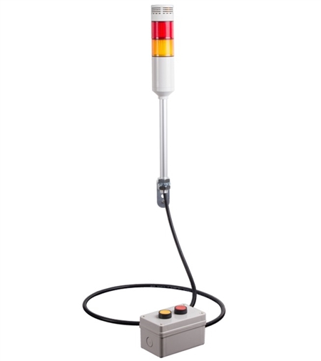 Menics ATEPR-10-RY-B 2 Tier Tower Light, Red Yellow, w/ Buzzer