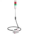 Menics ATEPR-15-RG-Z 2 Tier Tower Light, Red Green, w/ Adjustable Buzzer