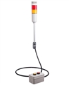 Menics ATEPR-15-RY-B 2 Tier Tower Light, Red Yellow, w/ Buzzer