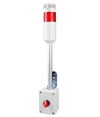 Menics ATES-R-Z 1 Tier Tower Light, Red, w/ Adjustable Buzzer