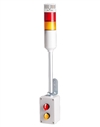Menics ATES-RY-Z 2 Tier Tower Light, Red Yellow, w/ Adjustable Buzzer
