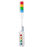 Menics ATES-RYGB 4 Tier Tower Light, Red Green Yellow Blue