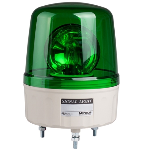 Menics 135mm Beacon Signal Light, 24V, Green, Rotating