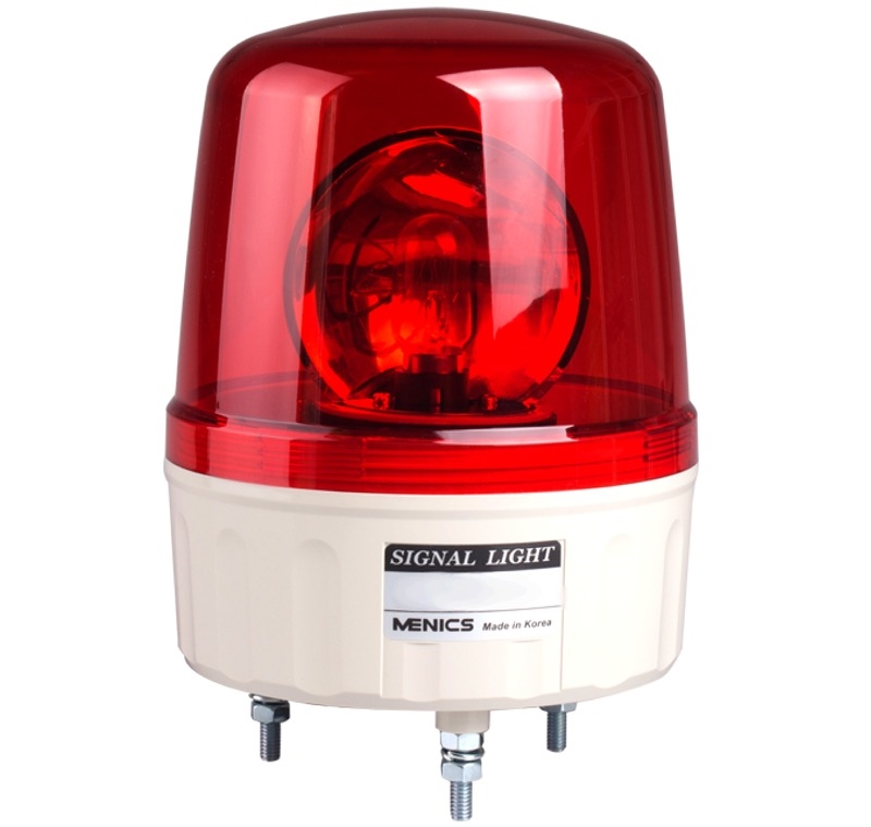 Menics AVG-02-R 135mm Beacon Light, 24V, Red, Rotating