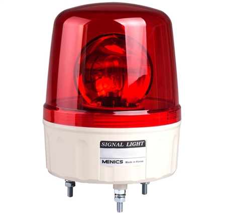 Menics 135mm Beacon Signal Light, 220V, Red, Rotating w/ Alarm