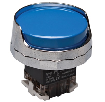 Kacon B30-21B-C65 65 mm Push Button, Blue, Half Guard