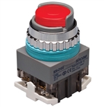 Kacon B30-21R-EG Momentary Push Button, Red, Half-Guarded