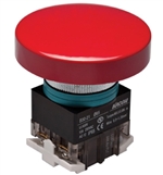 Kacon B30-21R-N65 65 mm Momentary Push Button, Red, Mushroom Head