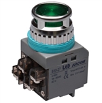 Kacon B30-27G-24VDC 30 mm Push Button, Green, 24V